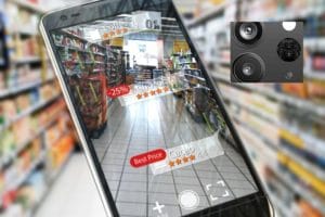 AR using lidar in grocery store